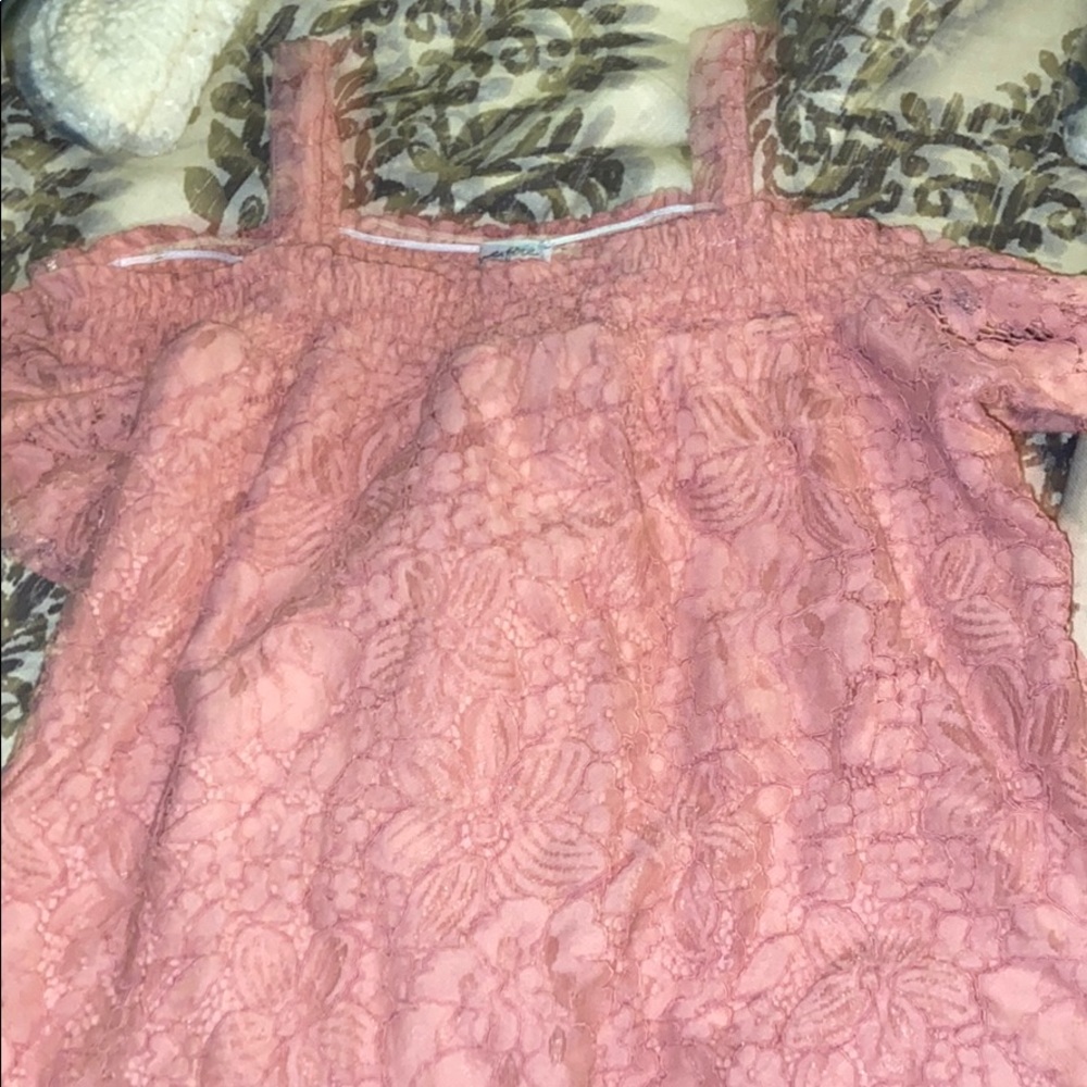 Pink Off The Shoulder Floral Top